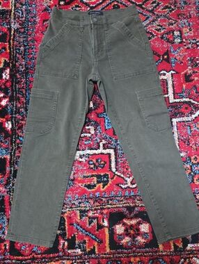 Banana Republic Olive High-Rise Slim Petite Cargo Pants